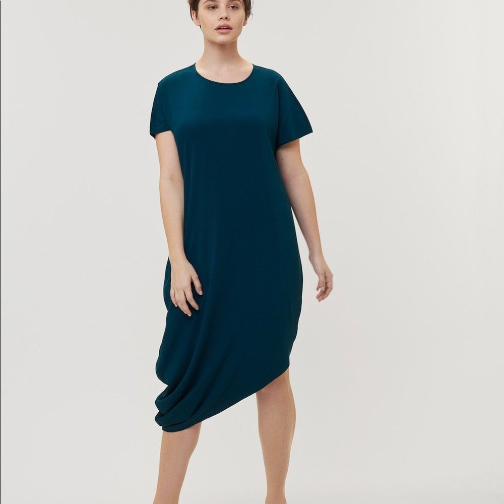 NWT Teal Augusta Crepe Geneva Dress size S 14/16